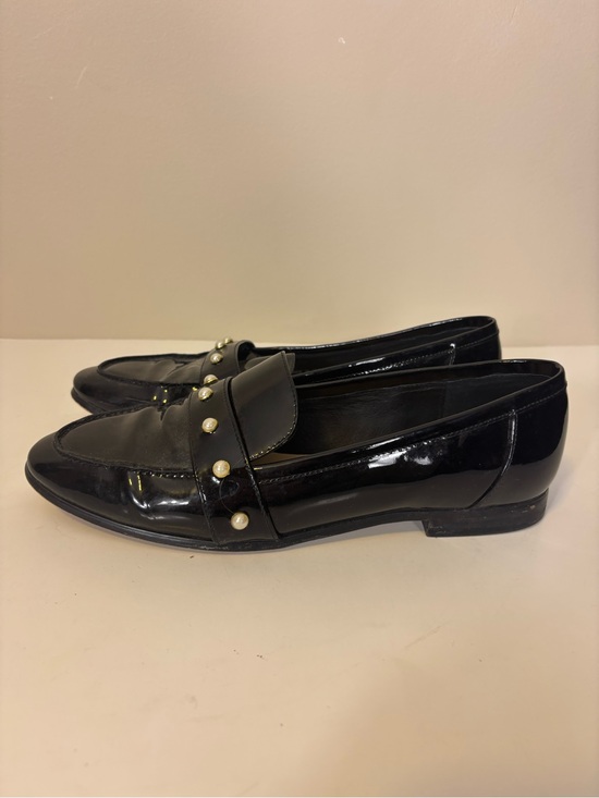 kate spade Shoes - Kate Spade Black Patent Leather Pearl-Accent Women's Loafers 8.5